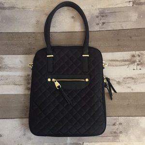 Steve Madden black and gold cross body bag